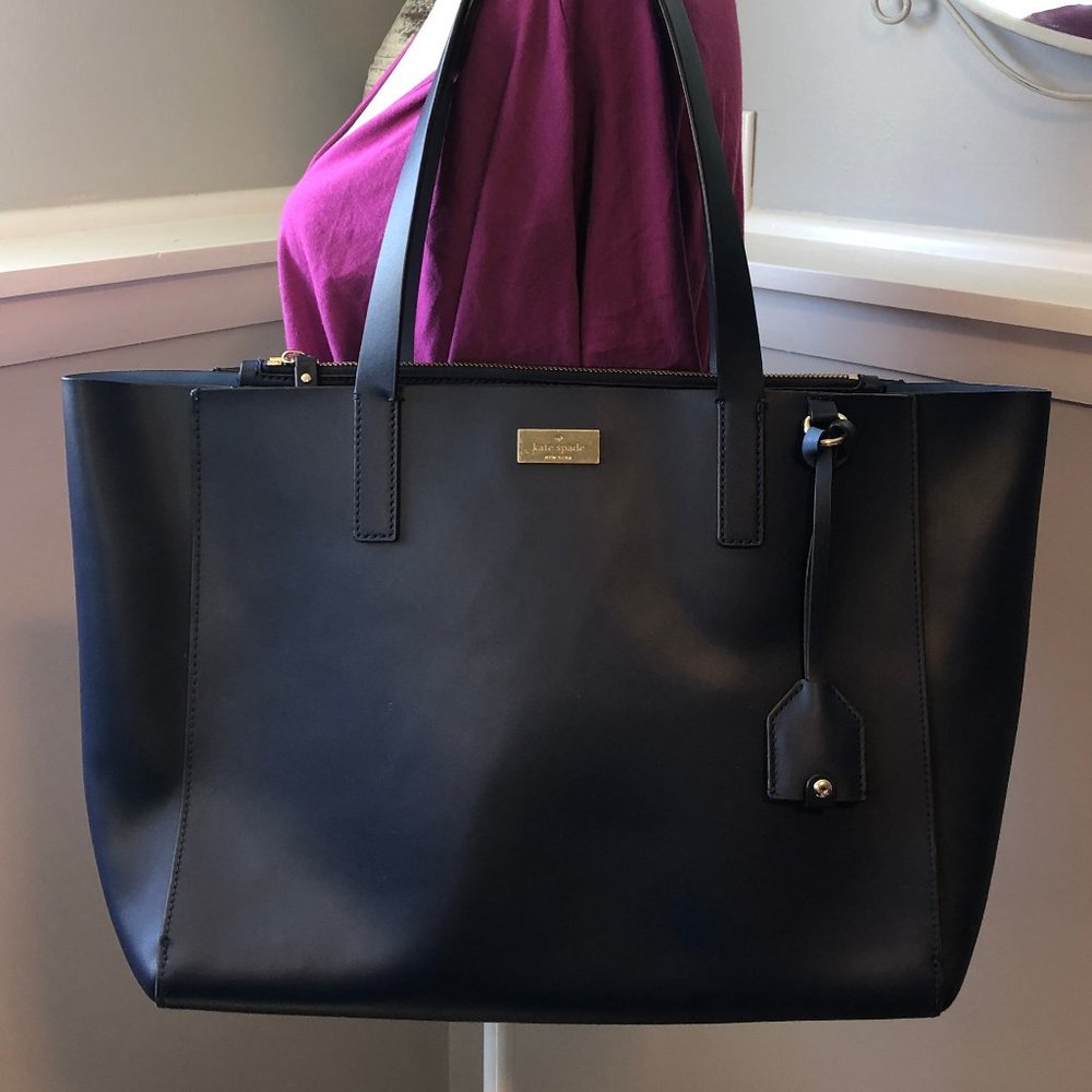 Kate Spade blue leather tote